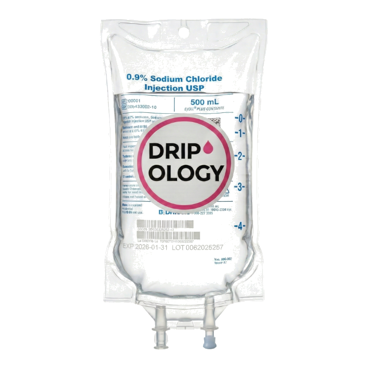 Beauty IV Therapy drip bag at Dripology