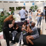 Professional IV therapy setup at corporate office