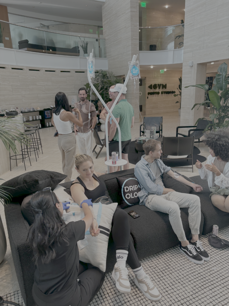 Corporate group IV therapy session by Dripology