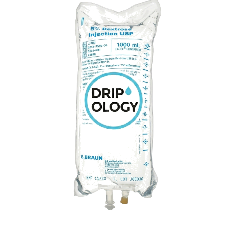 NAD+ IV Therapy drip bag at Dripology