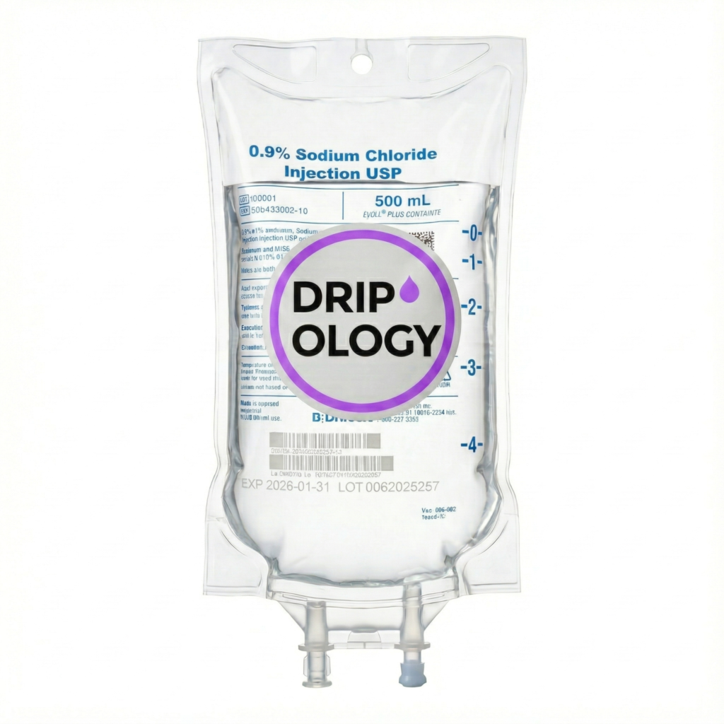 Recover IV Therapy drip bag at Dripology