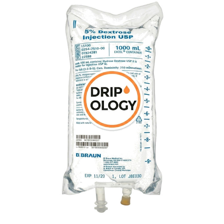 Royal Flush IV Therapy drip bag at Dripology