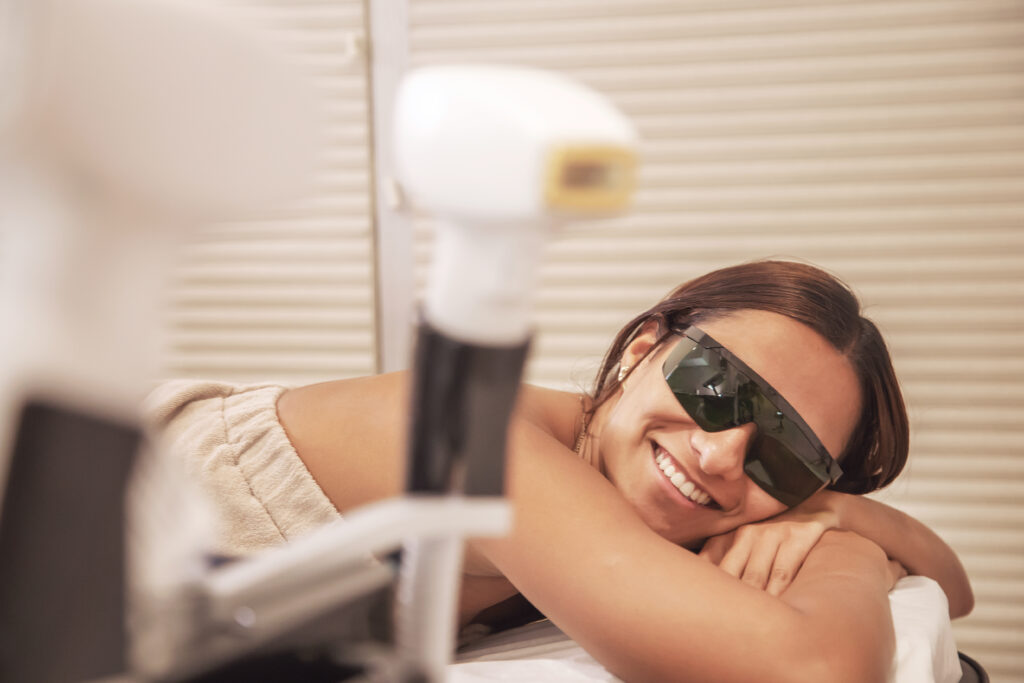 Laser hair removal treatment at Dripology